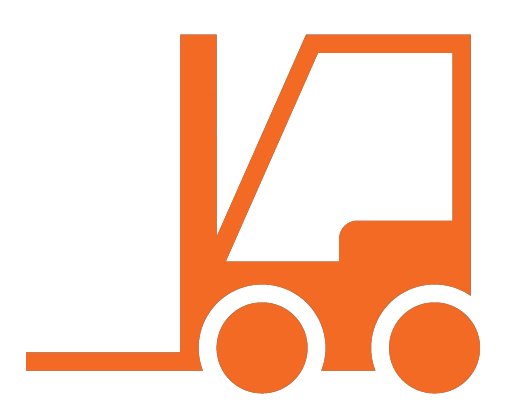 orange forklift icon