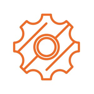 general manufacturing icon in orange