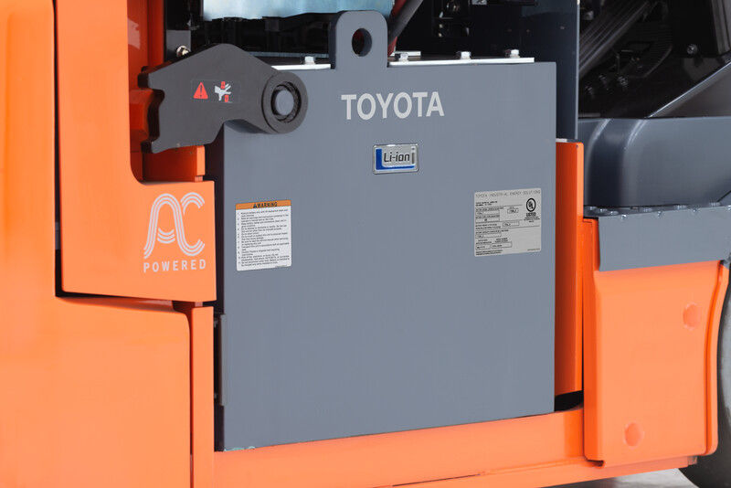 Lithium-Ion battery on Toyota forklift