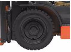 Pneumatic Tire studio shot with white background 