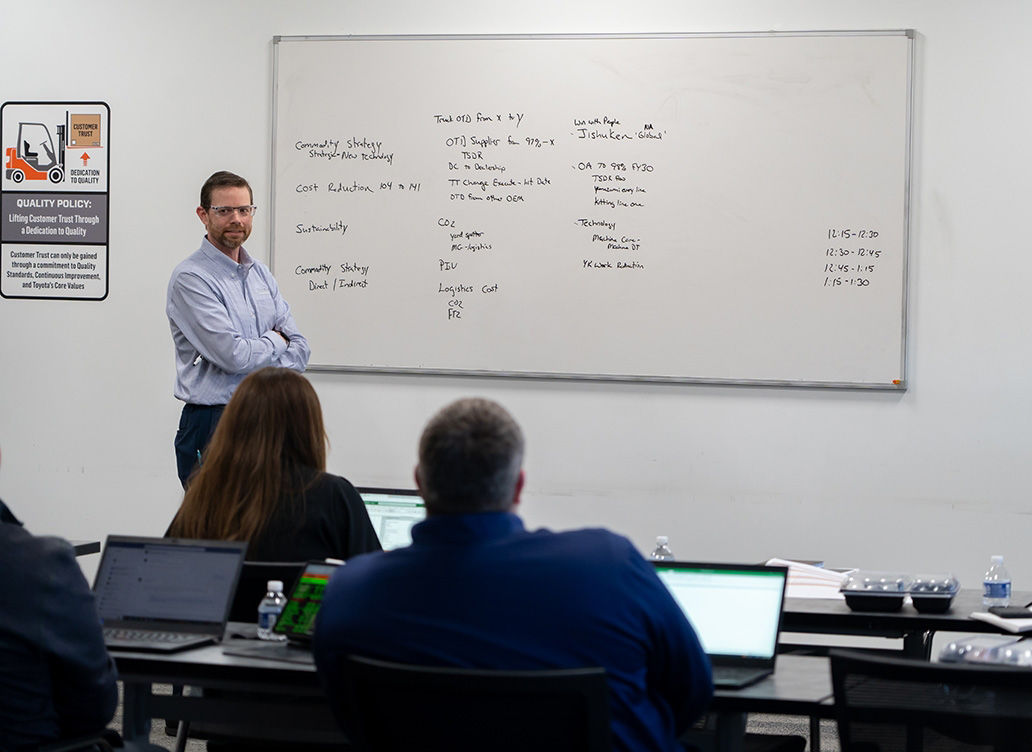 Clase de enseñanza masculina en Whiteboard